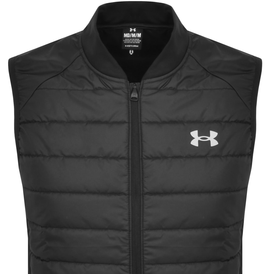 Round cut gilet ブラック Under Armour Storm Run Gilet Black | Mainline Menswear